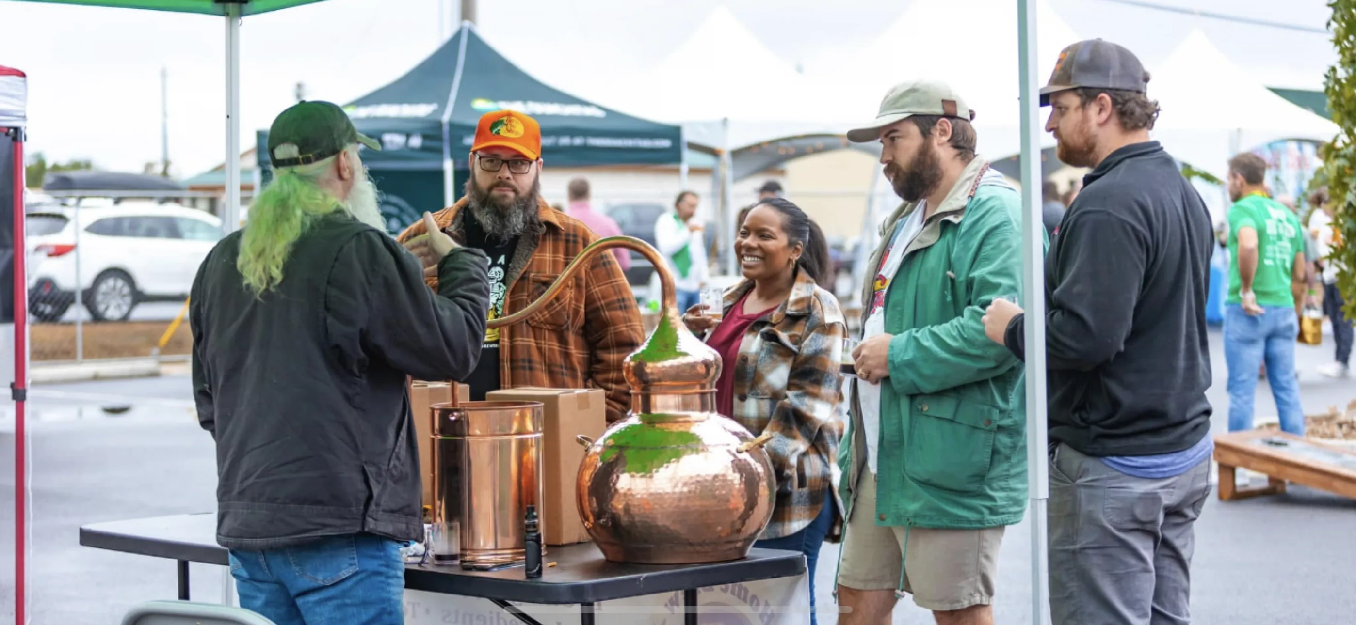Moonshine stills for sale at the festival Moonshine stills for sale at the festival